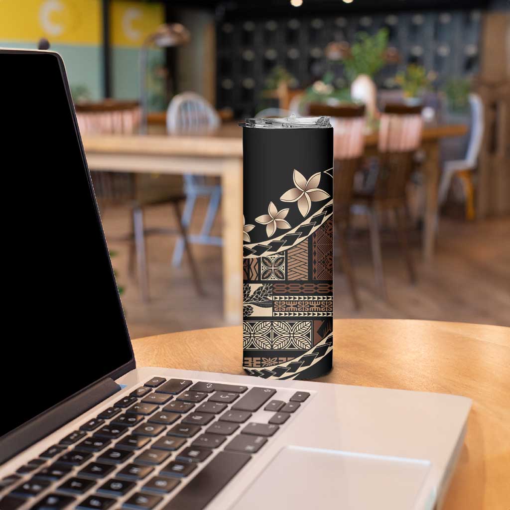 Samoa Siapo Mamanu Skinny Tumbler Waves Motifs