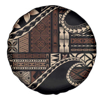 Samoa Siapo Mamanu Spare Tire Cover Waves Motifs LT7 - Polynesian Pride