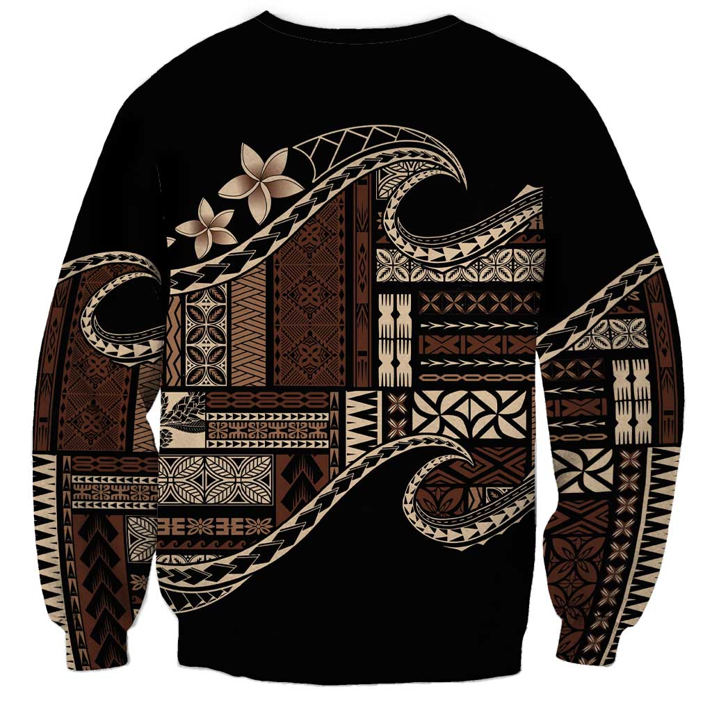 Samoa Siapo Mamanu Sweatshirt Waves Motifs