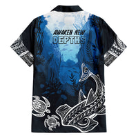 World Ocean Day Pasifika Family Matching Off The Shoulder Long Sleeve Dress and Hawaiian Shirt Awaken New Depths