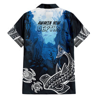 World Ocean Day Pasifika Family Matching Puletasi and Hawaiian Shirt Awaken New Depths LT7 - Polynesian Pride