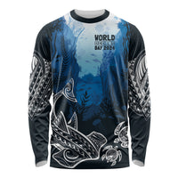 World Ocean Day Pasifika Long Sleeve Shirt Awaken New Depths LT7 Unisex Blue - Polynesian Pride