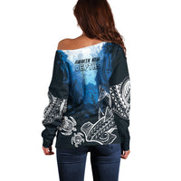 World Ocean Day Pasifika Off Shoulder Sweater Awaken New Depths