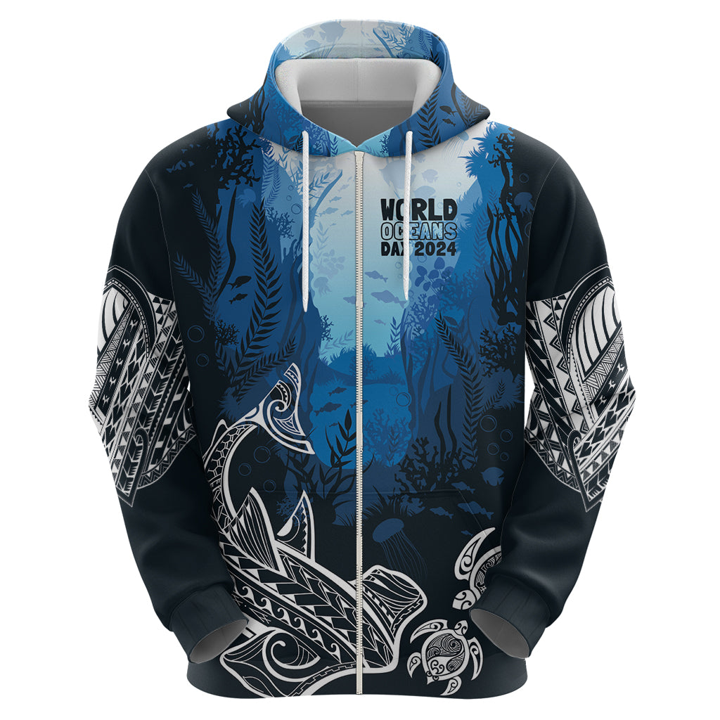 World Ocean Day Pasifika Zip Hoodie Awaken New Depths