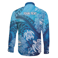 Hawaii World Ocean Day Family Matching Tank Maxi Dress and Hawaiian Shirt Kakau Turtles LT7 - Polynesian Pride