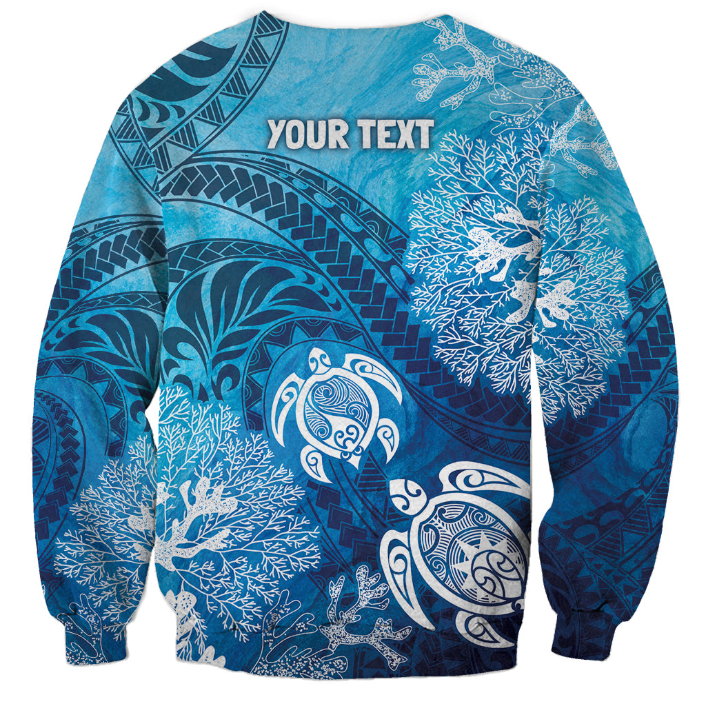 Hawaii World Ocean Day Sweatshirt Kakau Turtles