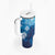 Hawaii World Ocean Day Tumbler With Handle Kakau Turtles