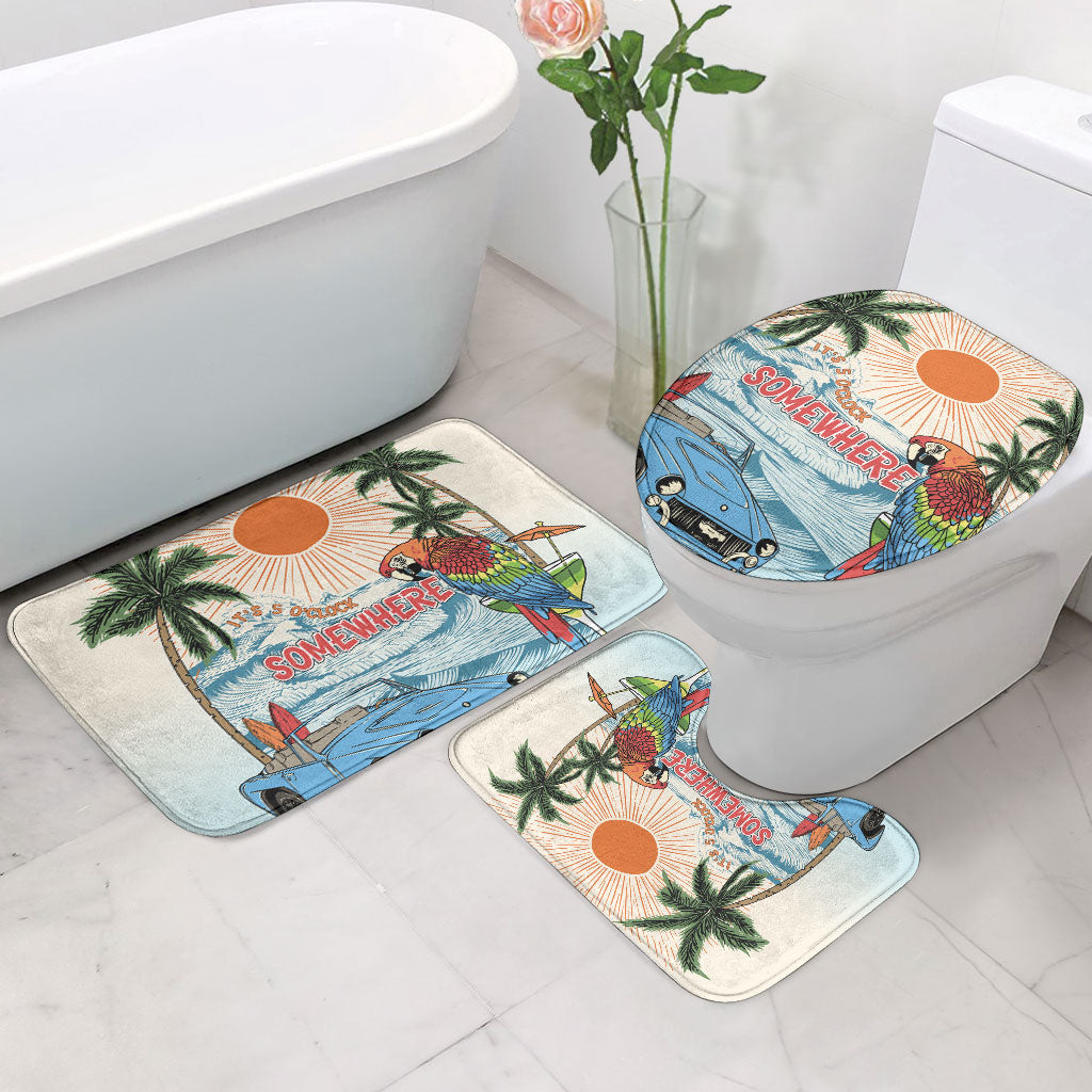 Summer Holiday It's 5 o'clock Somewhere Vintage Hawaii Bathroom Set
