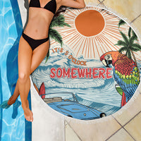 Summer Holiday It's 5 o'clock Somewhere Vintage Hawaii Beach Blanket