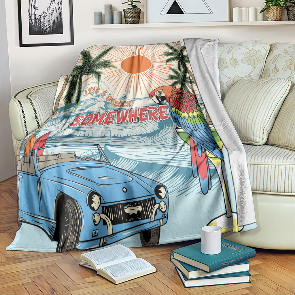 Summer Holiday It's 5 o'clock Somewhere Vintage Hawaii Blanket LT7 Colorful - Polynesian Pride