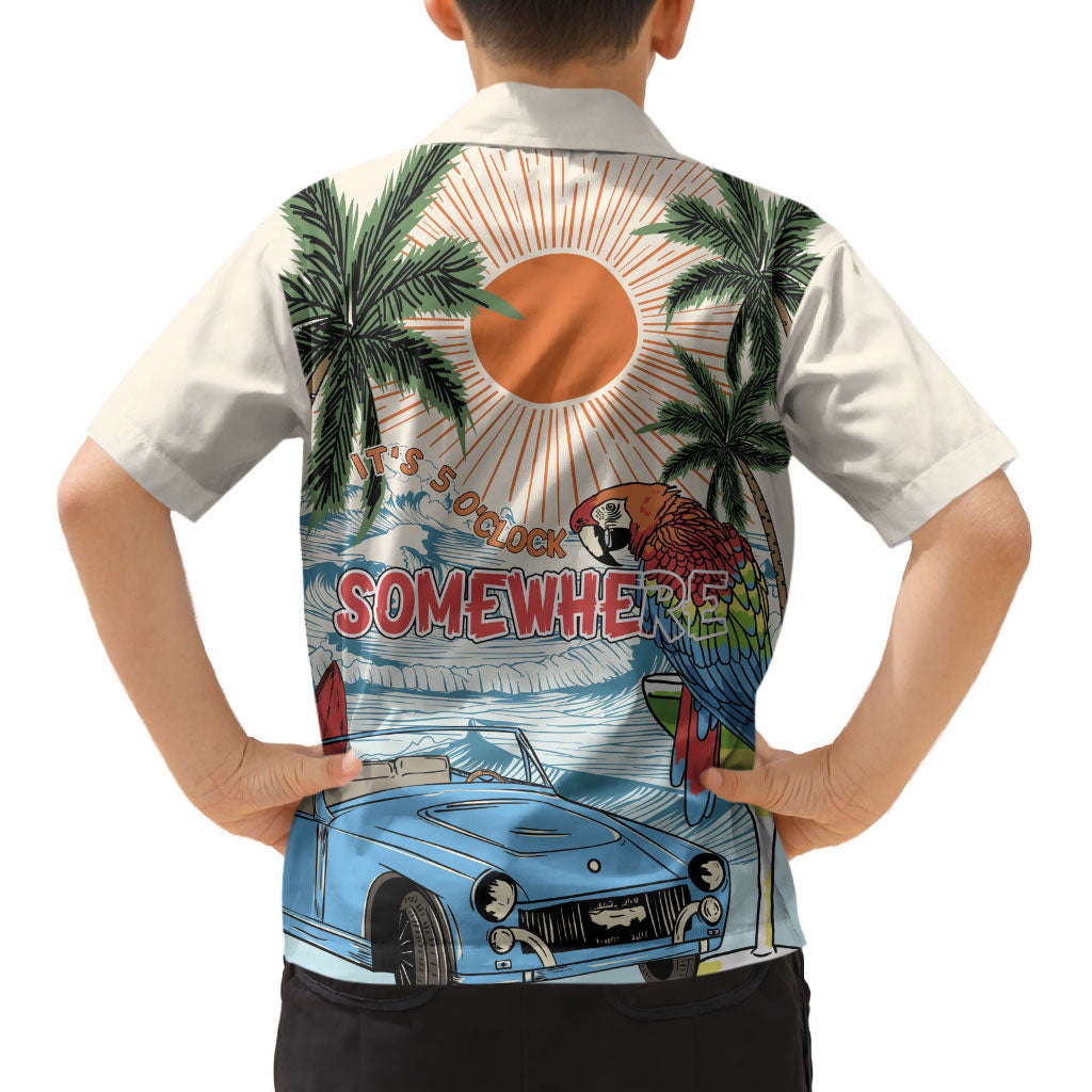 Summer Holiday It's 5 o'clock Somewhere Vintage Hawaii Kid Hawaiian Shirt LT7 - Polynesian Pride