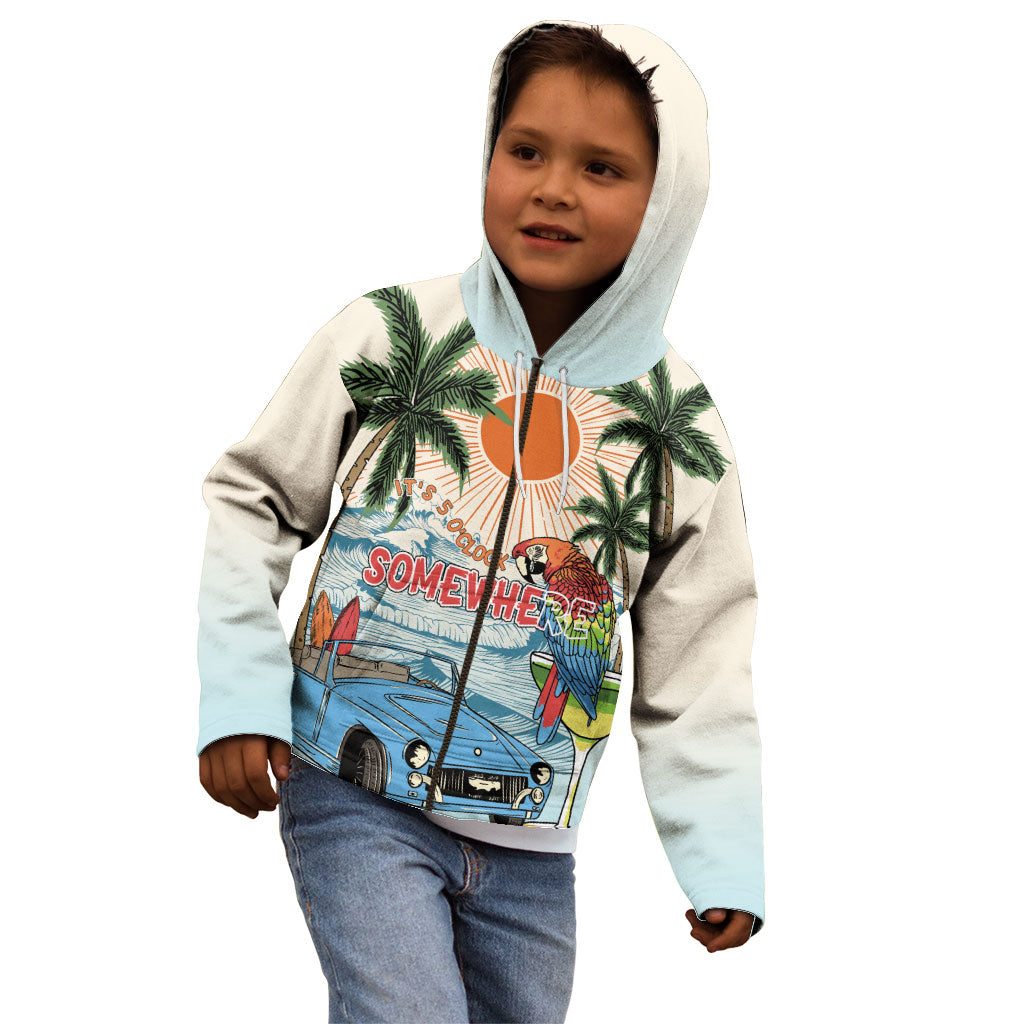 Summer Holiday It's 5 o'clock Somewhere Vintage Hawaii Kid Hoodie