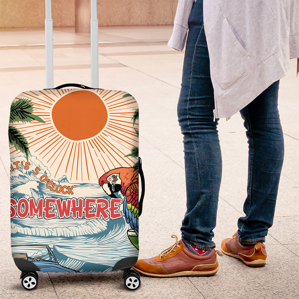 Summer Holiday It's 5 o'clock Somewhere Vintage Hawaii Luggage Cover
