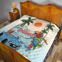 Summer Holiday It's 5 o'clock Somewhere Vintage Hawaii Quilt