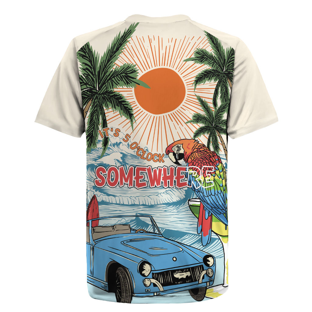 Summer Holiday It's 5 o'clock Somewhere Vintage Hawaii Rugby Jersey