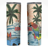 Summer Holiday It's 5 o'clock Somewhere Vintage Hawaii Skinny Tumbler
