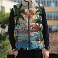 Summer Holiday It's 5 o'clock Somewhere Vintage Hawaii Sleeveless Puffer Jacket