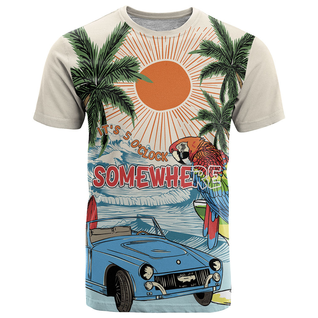 Summer Holiday It's 5 o'clock Somewhere Vintage Hawaii T Shirt