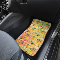 Aloha Hawaii Palaka Print Mango Plumeria Car Mats Tropical Vibes