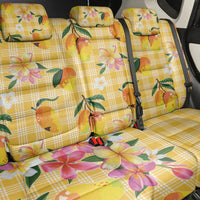Aloha Hawaii Palaka Print Mango Plumeria Back Car Seat Cover Fresh Lemon