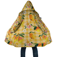 Aloha Hawaii Palaka Print Mango Plumeria Cloak Fresh Lemon