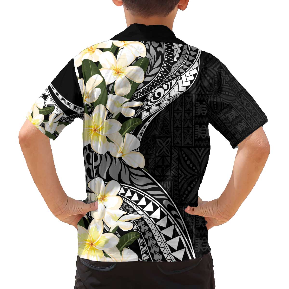 Aloha Hawaii Festive Family Matching Off Shoulder Short Dress and Hawaiian Shirt Frangipani Lace Classic LT7 - Polynesian Pride