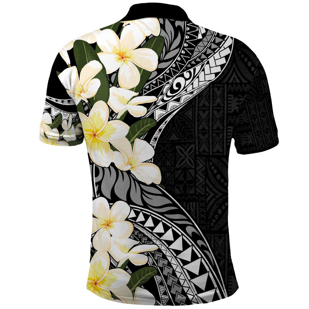 Aloha Hawaii Festive Polo Shirt Frangipani Lace Classic