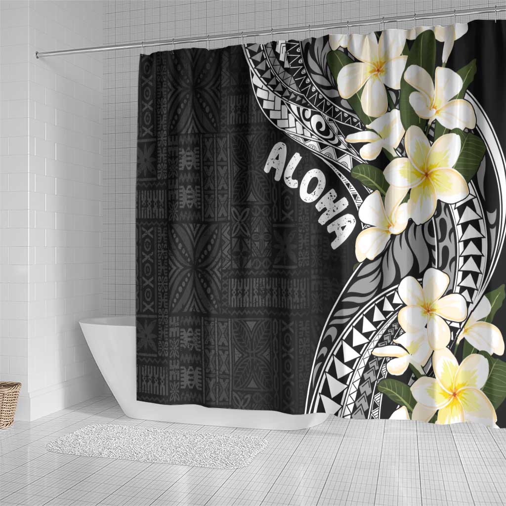 Aloha Hawaii Festive Shower Curtain Frangipani Lace Classic LT7 - Polynesian Pride