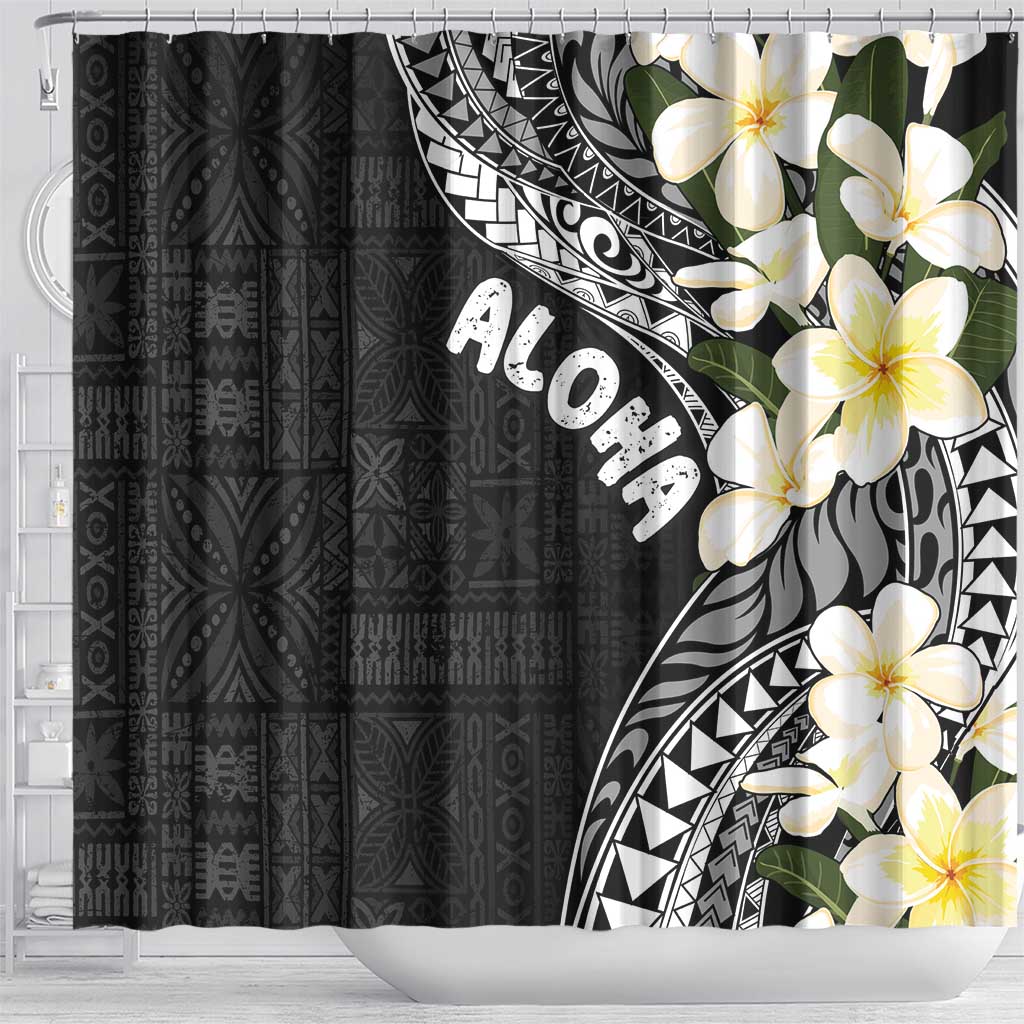 Aloha Hawaii Festive Shower Curtain Frangipani Lace Classic LT7 - Polynesian Pride