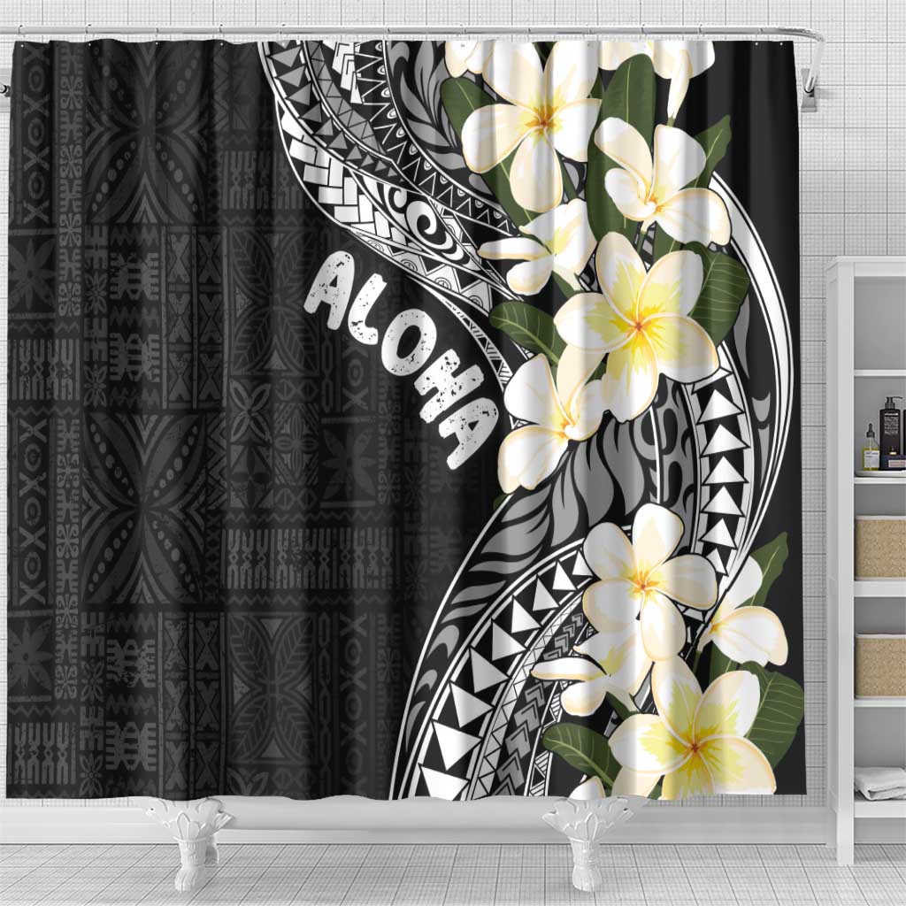 Aloha Hawaii Festive Shower Curtain Frangipani Lace Classic LT7 - Polynesian Pride