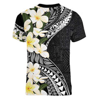 Aloha Hawaii Festive Women V-Neck T-Shirt Frangipani Lace Classic LT7 - Polynesian Pride