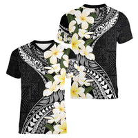 Aloha Hawaii Festive Women V-Neck T-Shirt Frangipani Lace Classic LT7 - Polynesian Pride