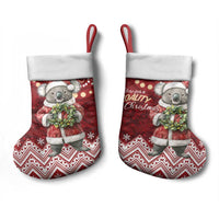Here For A Koality Xmas Australia Abogirinal Christmas Stocking Santa Koala - Polynesian Pride