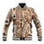 Samoa Tapa Baseball Jacket Siapo Mix Tatau Patterns LT7 Unisex Beige - Polynesian Pride