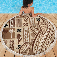 Samoa Tapa Beach Blanket Siapo Mix Tatau Patterns LT7 - Polynesian Pride