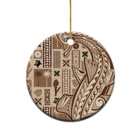 Samoa Tapa Ceramic Ornament Siapo Mix Tatau Patterns LT7 - Polynesian Pride