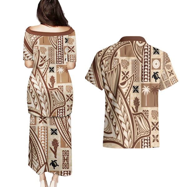 Personalised Torba Day Family Matching Puletasi Dress and Hawaiian Shirt Proud To Be A Ni-Van Beauty Pacific Flower LT03 main image 0