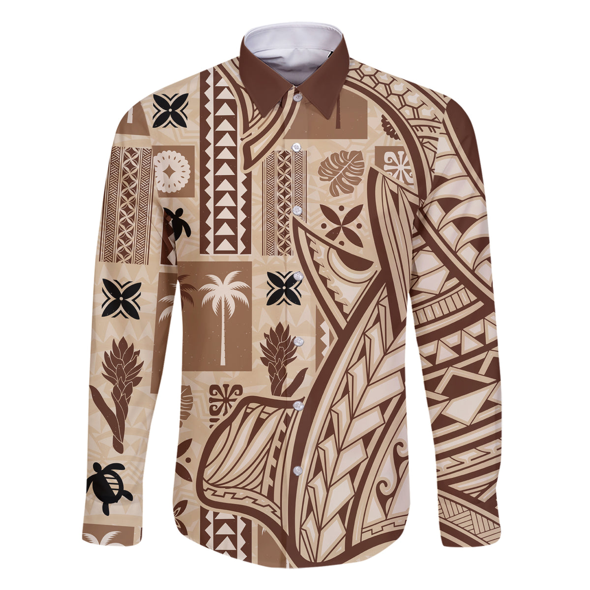 samoa-tapa-family-matching-short-sleeve-bodycon-dress-and-hawaiian-shirt-siapo-mix-tatau-patterns