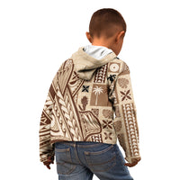 Samoa Tapa Kid Hoodie Siapo Mix Tatau Patterns LT7 - Polynesian Pride