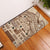 Samoa Tapa Rubber Doormat Siapo Mix Tatau Patterns LT7 Beige - Polynesian Pride