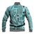 Samoa Tapa Baseball Jacket Siapo Mix Tatau Patterns - Teal LT7 - Polynesian Pride