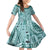 Samoa Tapa Family Matching Tank Maxi Dress and Hawaiian Shirt Siapo Mix Tatau Patterns - Teal LT7 Daughter's Dress Teal - Polynesian Pride