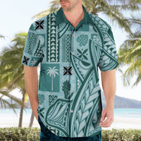 Samoa Tapa Hawaiian Shirt Siapo Mix Tatau Patterns - Teal LT7 - Polynesian Pride