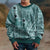 Samoa Tapa Kid Ugly Christmas Sweater Siapo Mix Tatau Patterns - Teal LT7 - Polynesian Pride