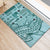 Samoa Tapa Rubber Doormat Siapo Mix Tatau Patterns - Teal LT7 - Polynesian Pride