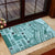 Samoa Tapa Rubber Doormat Siapo Mix Tatau Patterns - Teal LT7 - Polynesian Pride