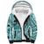 Samoa Tapa Sherpa Hoodie Siapo Mix Tatau Patterns - Teal LT7 Unisex Teal - Polynesian Pride