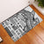 Samoa Tapa Rubber Doormat Siapo Mix Tatau Patterns - White LT7 White - Polynesian Pride