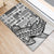 Samoa Tapa Rubber Doormat Siapo Mix Tatau Patterns - White LT7 - Polynesian Pride