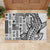 Samoa Tapa Rubber Doormat Siapo Mix Tatau Patterns - White LT7 - Polynesian Pride